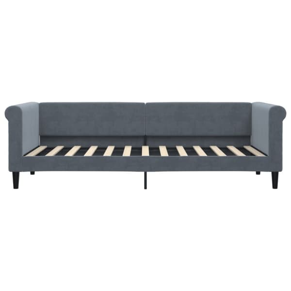 Dagbädd utdragbar mörkgrå 80x200 cm sammet