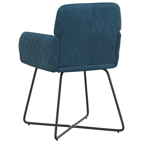 Matstolar 2 pcs Sammet Blå 59 x 56,5 x 86 cm