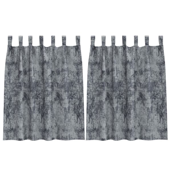 Sammetsgardiner 2 pcs Silvergrå 140 x 140 cm Sammet