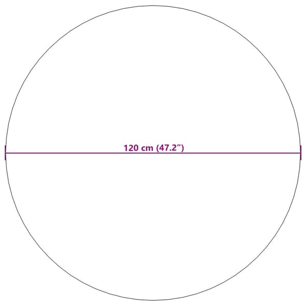 Områdesmattor Rund SIROLO Grå Ø 120 CM Polyester