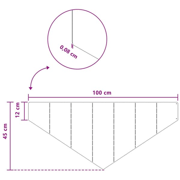 Kant för gräsmatta 100 x 45 cm Stål Olivgrön