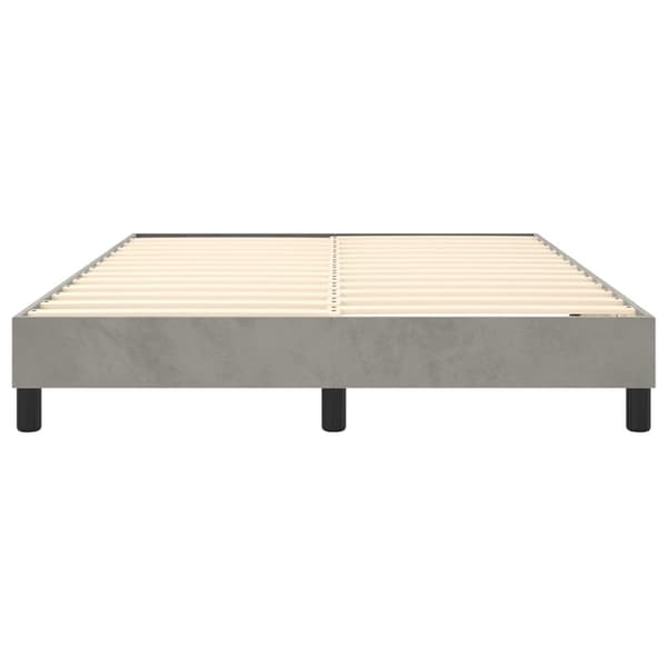 Boxspring-sängram ljusgrå 140x200 cm sammet