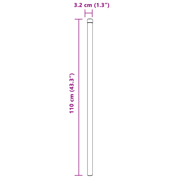 Stängselstolpe 2 pcs Grön 110 cm Pulverlackerad stål