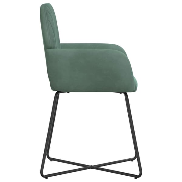 Matstolar 2 pcs Sammet Havgrön 55 x 50 x 84 cm