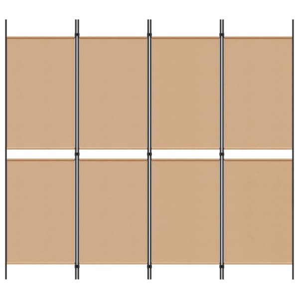 4-panel rumavdelare Beige 200 x 180 cm Tyg