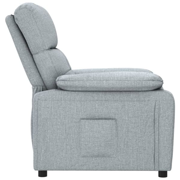 Reclinerfåtölj ljusgrå tyg