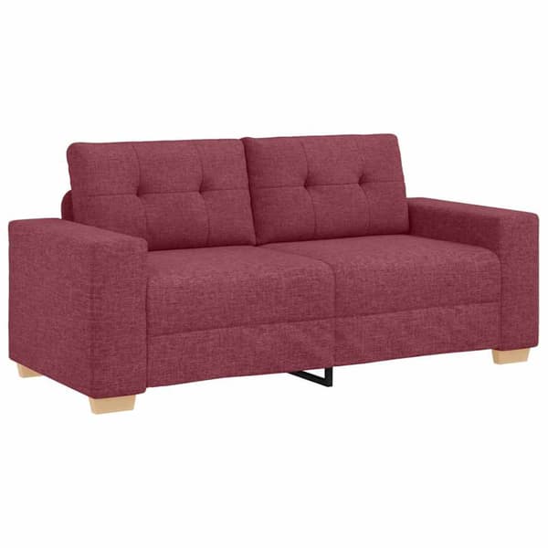 Tvåsitssoffa vinröd 180x77x82 cm tyg