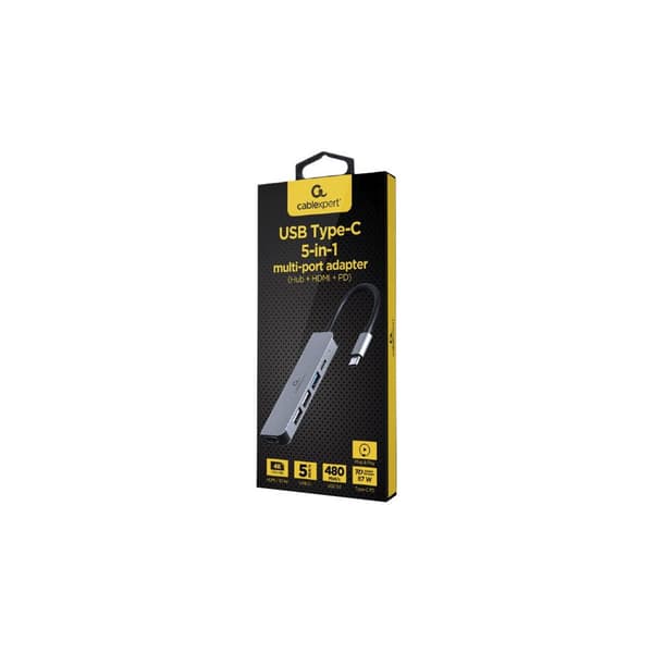 Cablexpert A-CM-COMBO5-03 - dockningsstation - USB-C 3.1 - HDMI - 1GbE