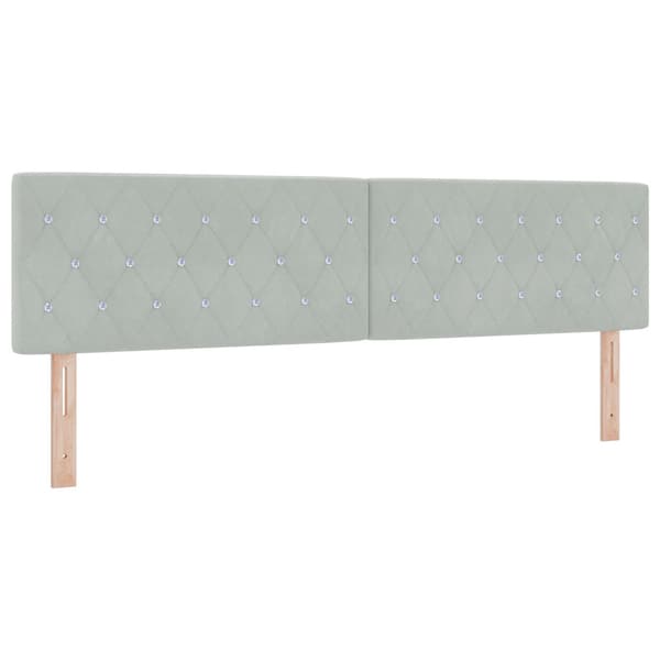 Huvudgavel Ljusgrå 180 cm Sammet