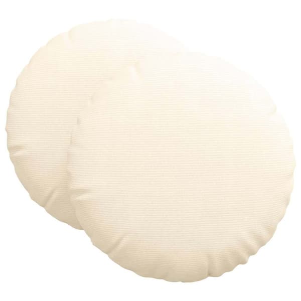 Sittkuddar 2 pcs Kräm Ø 80 cm Kordread tyg
