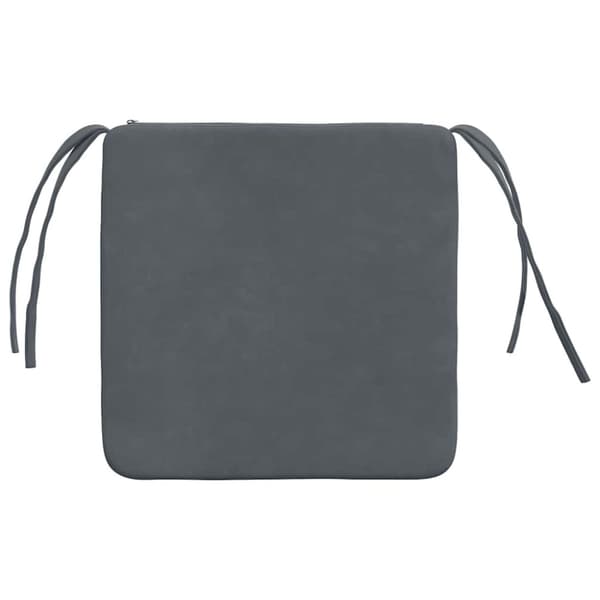 Sittkuddar 4 pcs Mörkgrå 40 x 40 x 3 cm Sammet