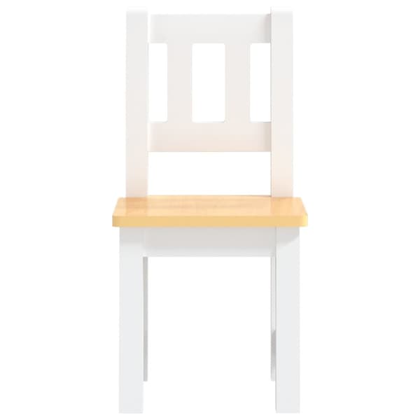 Barnbord och stolar 3 delar vit och beige MDF