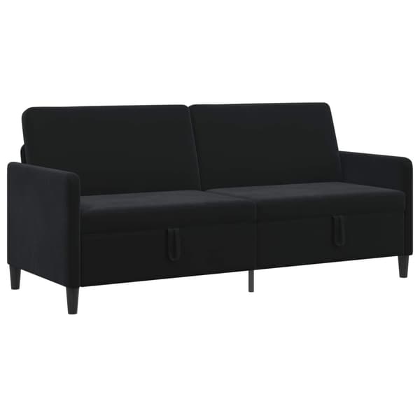 Soffa med förvaring Svart 192 x 78 x 87 cm Polyester