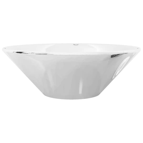 Handfat 42x14 cm keramik silver