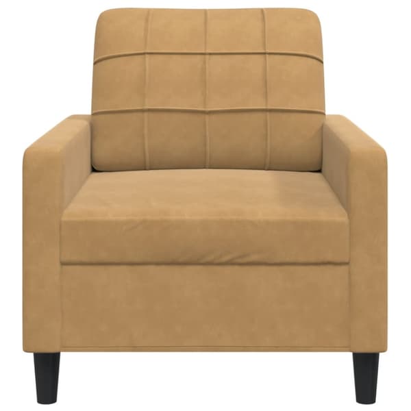 Fåtölj Brun 60 cm sammet
