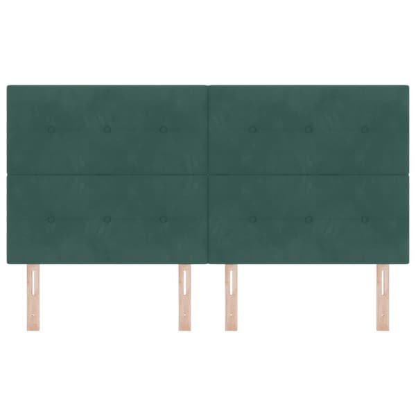 Huvudgavel Mörkgrön 180 cm Sammet