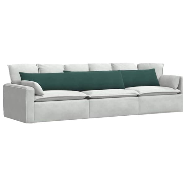 Sofakuddar 2 pcs Mörkgrön 200 x 40 cm Kordread tyg