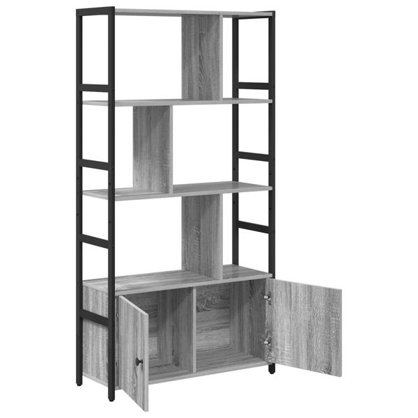 Hyllsystem Grå sonoma 80 x 30 x 155,5 cm Konstruerat trä