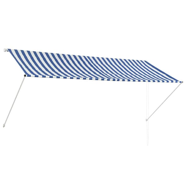 Markis 300x150 cm blå och vit
