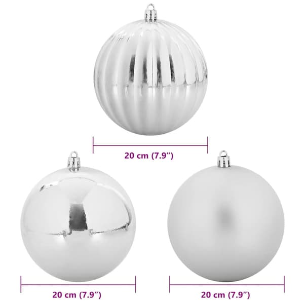 Julkulssats XXL 4 pcs Silver Plast