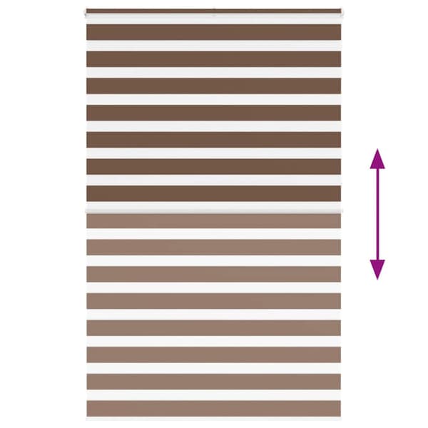 Rullgardin zebra brun 150x230 cm tyg bredd 145,9 cm polyester