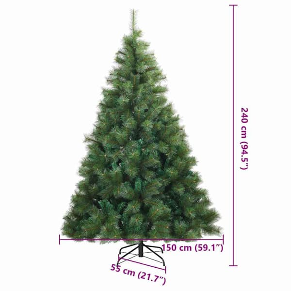 Plast Hingad Julgran Grön 240 cm PVC, stål
