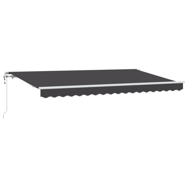 Utfällbar markis Antracit 400 x 200 cm tyg