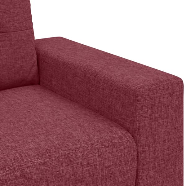 Soffa 2 st Vinröd Linnenblandad tyg