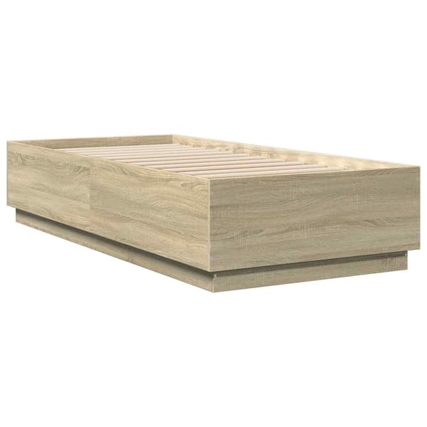 Sängram Sonoma-ek 80 x 200 cm Konstruerat trä