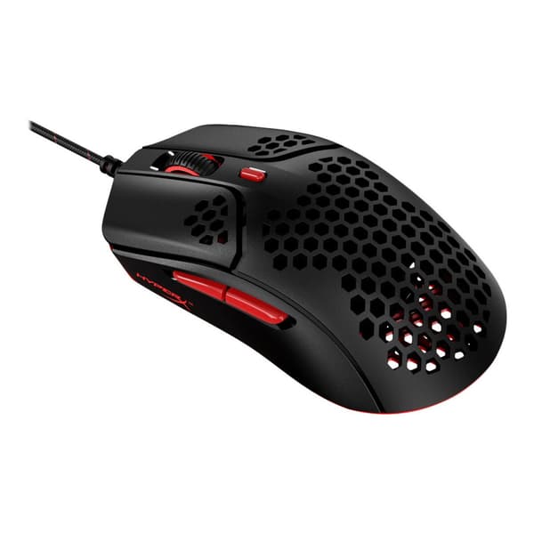 HyperX Pulsefire Haste - mus - USB 2.0 - svart / röd