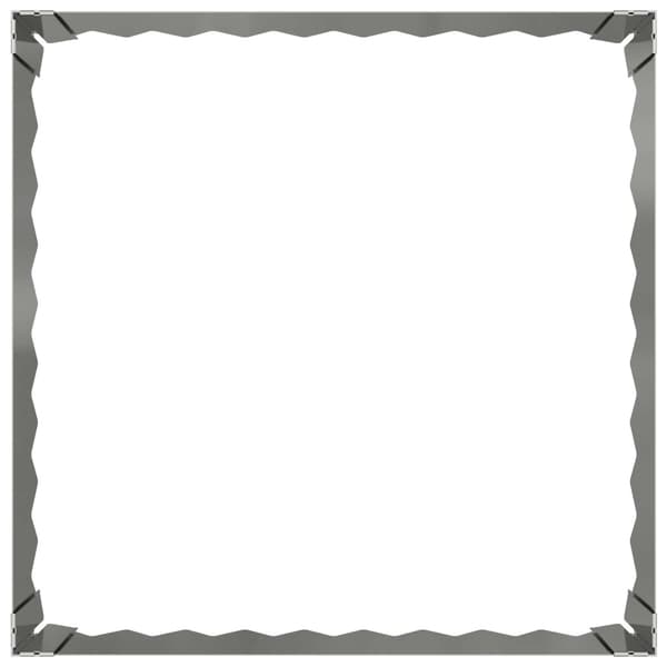 Kant för gräsmatta 4 pcs 60 x 60 x 20 cm Stål Silver