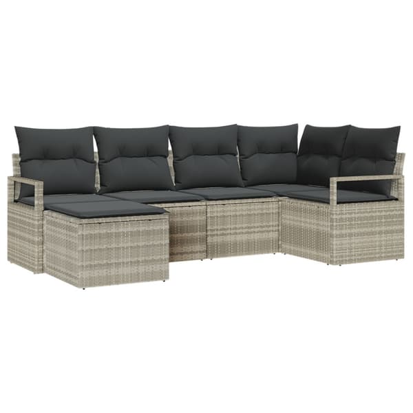 Soffset 6 pcs Ljusgrå konstrotting