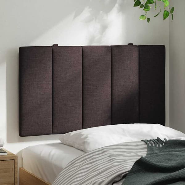 Headboard Cushion "Hanko" Dark Brown 80 cm Fabric