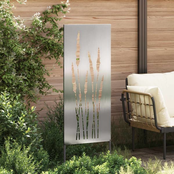 Trädgårds integritetsskärm Silver 50 x 140 cm Rostfritt stål