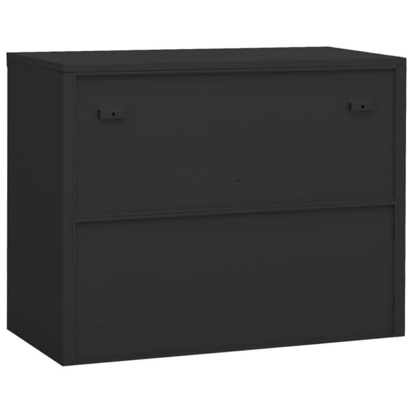 Dokumentskåp antracit 90x40x70 cm stål