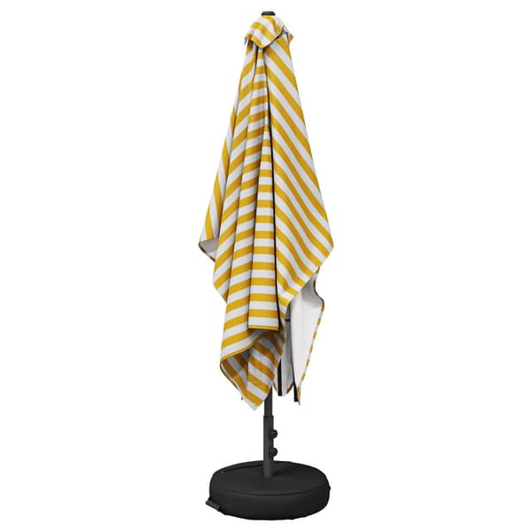 Trädgårdsparasol 200 x 300 cm Polyester Rektangulär Gul och Vit