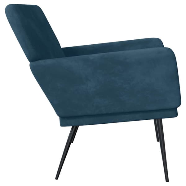 Bänk blå 108x79x79 cm sammet