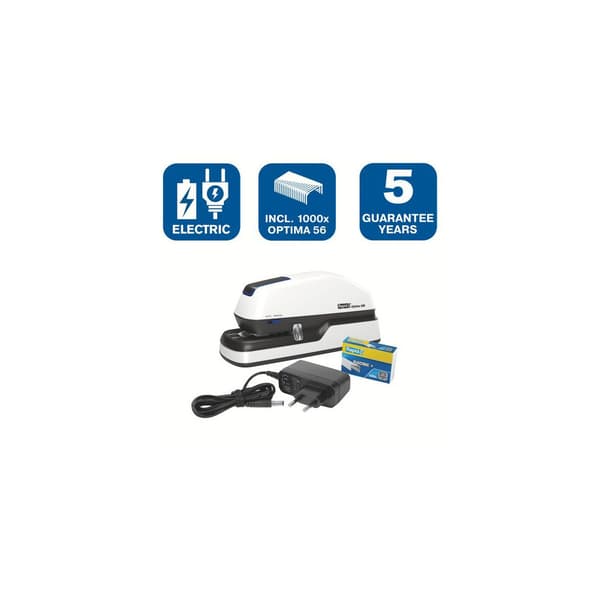 Elhäftare RAPID Optima 20 vit/svart