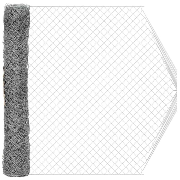 Kedjelänk Stängsel Galvaniserad 2 x 20 m Glas