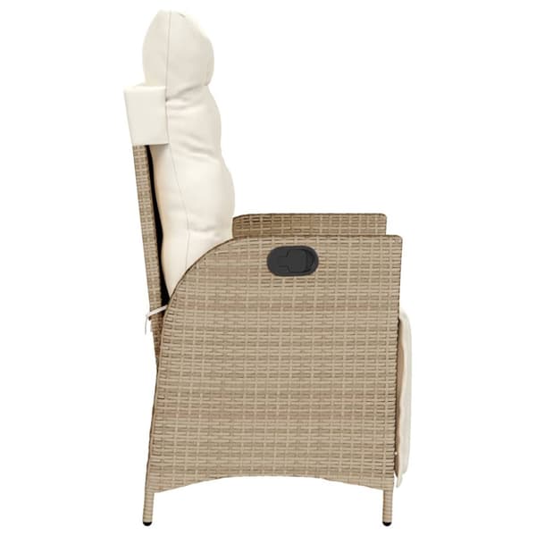 Bistrogrupp med dynor 3 delar beige konstrotting