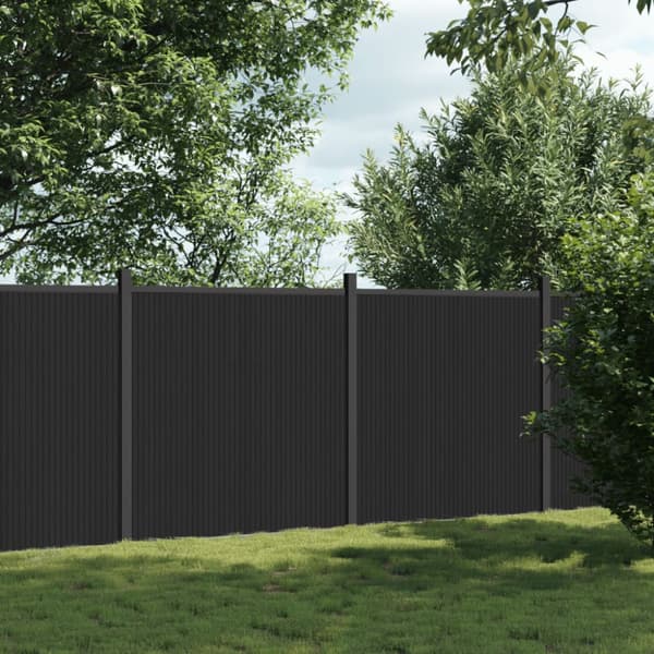 Staketpanel grå 353x186 cm WPC