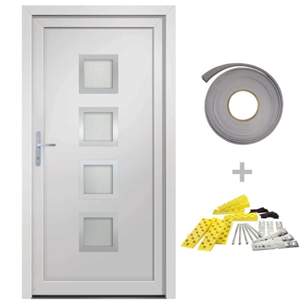 Ytterdörr vit 98x208 cm PVC