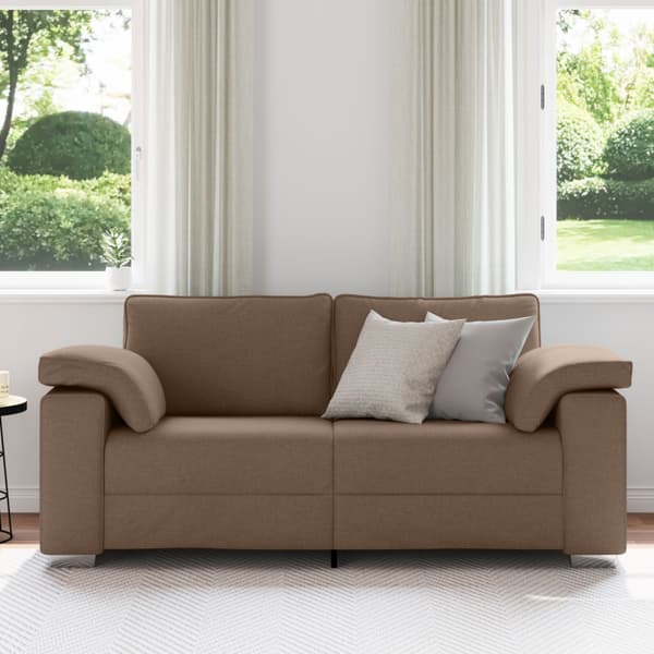 Tvåsitssoffa Brun 180 cm tyg