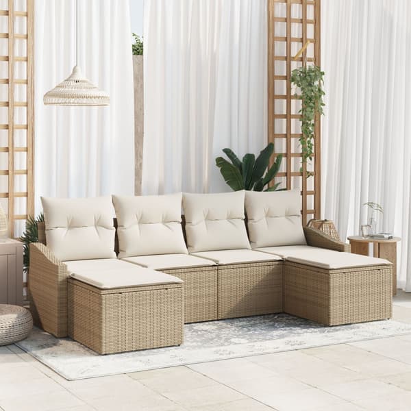Soffset 6 st Beige konstrotting