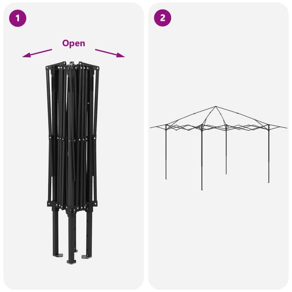 Paviljong utan sidovägg Kräm och brun