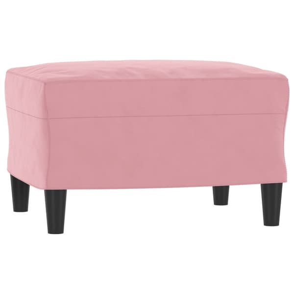Soffgrupp med dynor 3 delar rosa sammet
