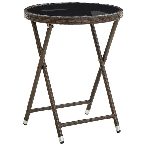 Trädgårds Bistro Set 3 pcs Brun konstrotting