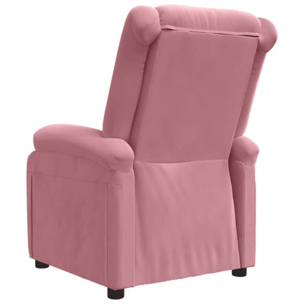 Reclinerfåtölj rosa sammet