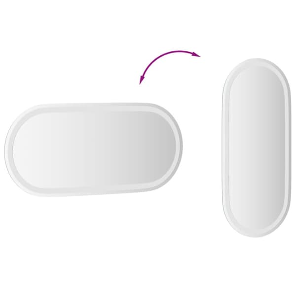 Badrumsspegel LED 80x35 cm oval