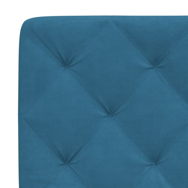 Headboard Cushion Blue 140 cm Velvet